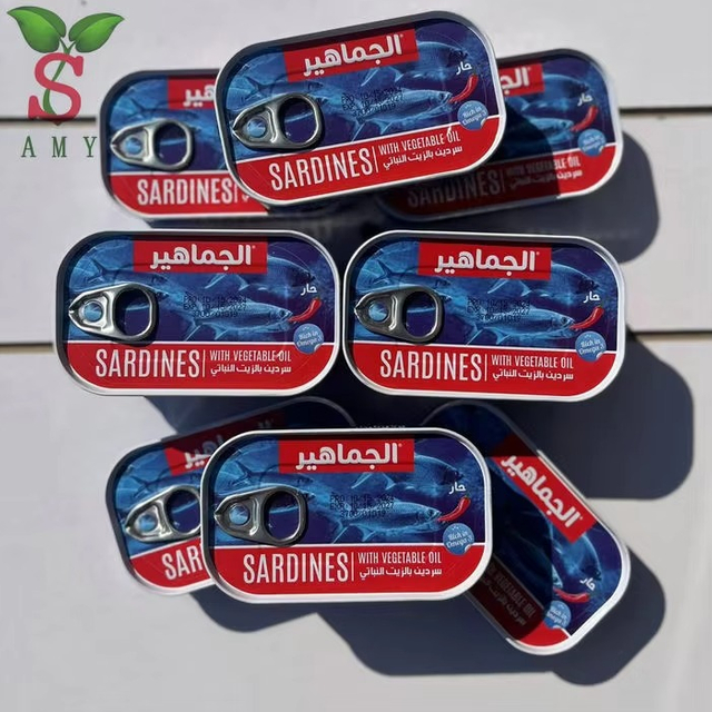 سعر التصنيع بالجملة للمشتري سردين معلب في الزيت النباتي 125 جم